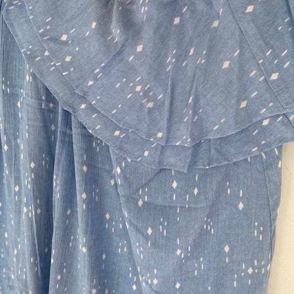 Charles Henry One Shoulder Diamond Dots light Blue Dress, Size M - Picture 4 of 16